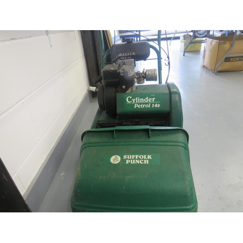 326 - SUFFLOK PUNCH 145 PETROL CYLINDER MOWER AND SCARIFYER