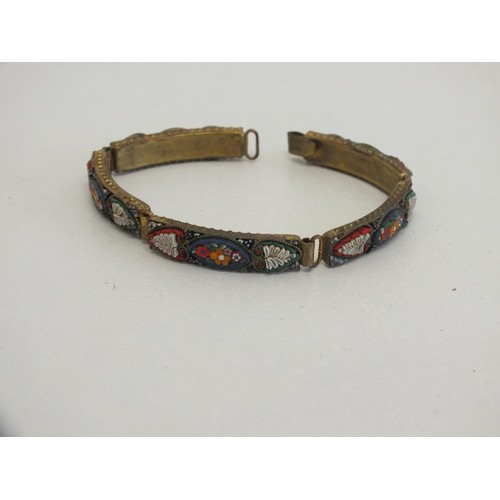 184 - ITALIAN MICRO MOSAIC BRACELET AND BROOCH