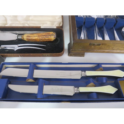 175 - SELECTION OF BOXED CUTLERY AND CANTEENS