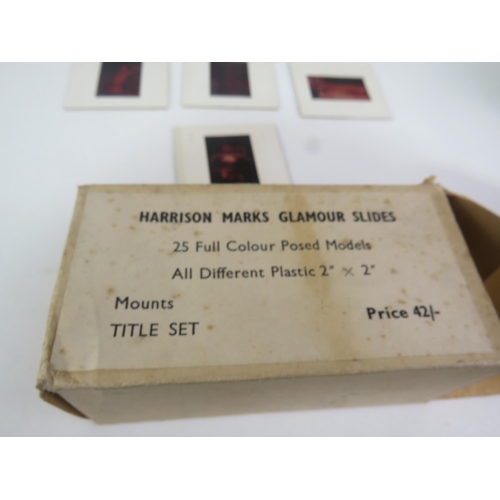 286 - 1950'S BOX OF 25 HARRISON MARKS GLAMOUR SLIDES FULL COLOUR AND VIEWMASTER WITH REELS