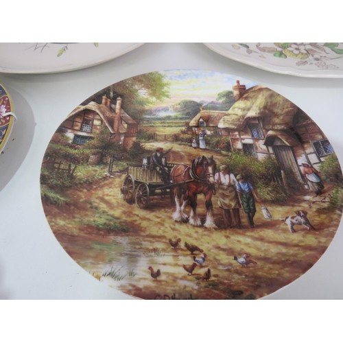 347 - 8 x ROYAL WORCESTER MIRAGE PLATES, ROYAL DOULTON PLATE AND ALFRED MEAKIN