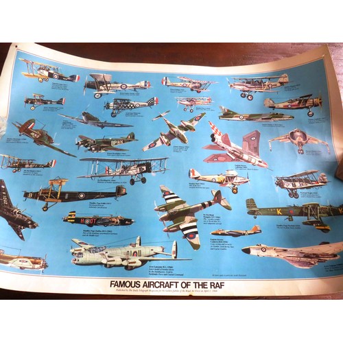 351 - 5 x RETRO POSTERS INCLUDES CONCORDE PLAN DRAWING, FORMULA 1 RACING CARS ETC