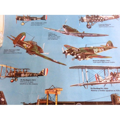 351 - 5 x RETRO POSTERS INCLUDES CONCORDE PLAN DRAWING, FORMULA 1 RACING CARS ETC