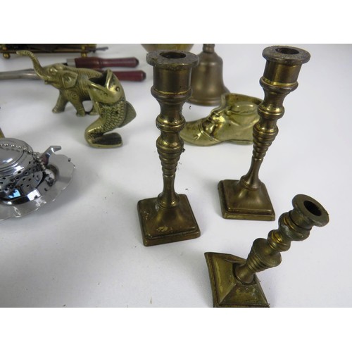 354 - BRITISH RAILWAYS LAMP TORCH AND BRASS ORNAMENTS