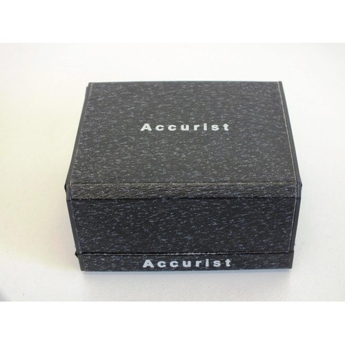 372 - MENS ACCURIST WATCH BOXED AND WORKING WITH PAPERWORK