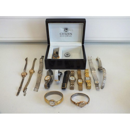 374 - 14 x LADIES WATCHES INCLUDES CARAVELLE, BULOVA, SEIKO ETC