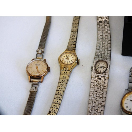 374 - 14 x LADIES WATCHES INCLUDES CARAVELLE, BULOVA, SEIKO ETC