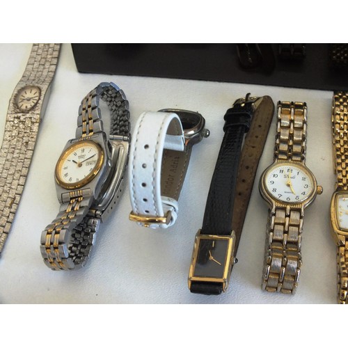 374 - 14 x LADIES WATCHES INCLUDES CARAVELLE, BULOVA, SEIKO ETC