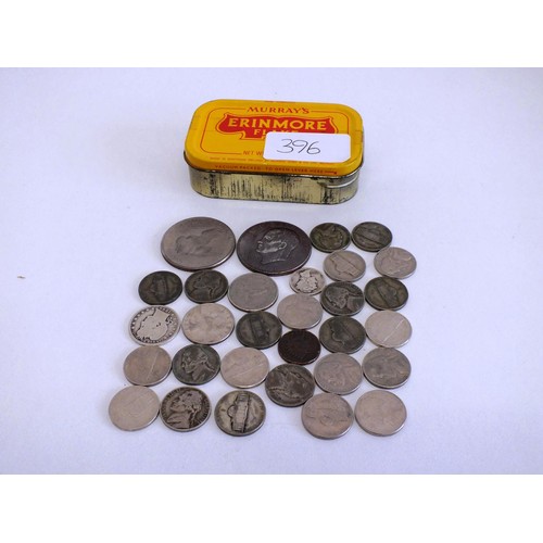 396 - 1895 QUARTED DOLLAR, DIMES AND DOLLARS 30 COINS IN TOTAL