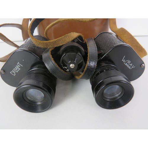 196 - VINTAGE WRAY of LONDON BINOCULARS- DEFIANT 10 x 35, COATED LENSES