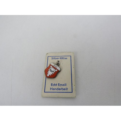 198 - 11 x STERLING SILVER ENAMEL SOUVENIER CHARMS