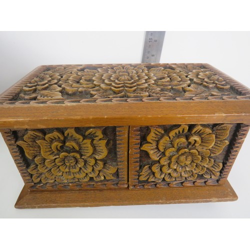 199 - 5 x WOODEN BOXES INCLUDING ANTIQUE, CARVED etc