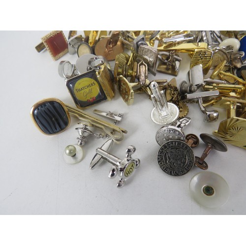 266 - SELECTION OF CUFFLINKS AND TIE CLIPS