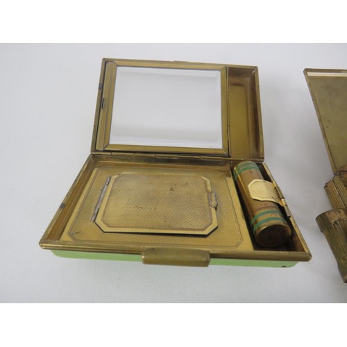 268 - 4 x VANITY COMPACTS INCLUDING ENAMEL, KIGU etc