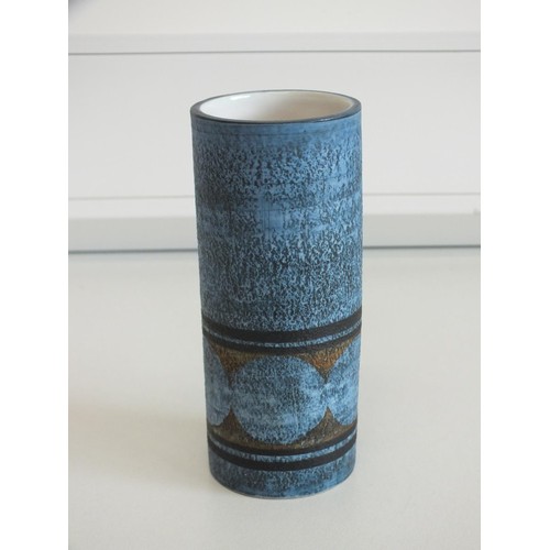 294 - TROIKA CYLINDRICAL VASE BY MARILYN PASCOE, HEIGHT 5.5