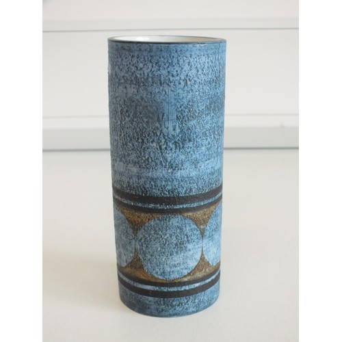 294 - TROIKA CYLINDRICAL VASE BY MARILYN PASCOE, HEIGHT 5.5