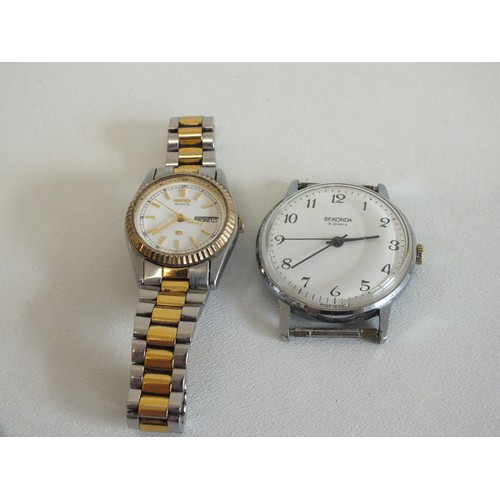 296 - 4 x WATCHES IN WORKING ORDER- GENTS HAND WIND RYRIMA, GENTS 18 JEWEL HAND WIND SEKONDA, LADIES QUART... 