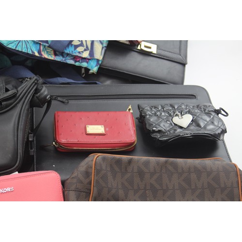 403 - 16 x Assorted Ladies Handbags & Purses Inc Michael Kors, Leather, Canvas etc