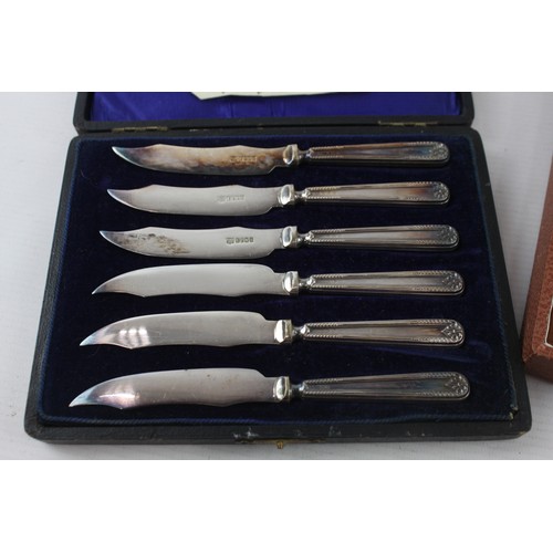 429 - 2 x Vintage Boxed SILVER PLATE Cutlery Inc Ivorine Fish Cutlery, EPNS Etc