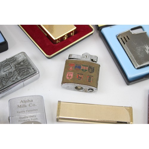 431 - 15 x Assorted Vintage BRANDED LIGHTERS Inc Ronson, Colibri, Win etc