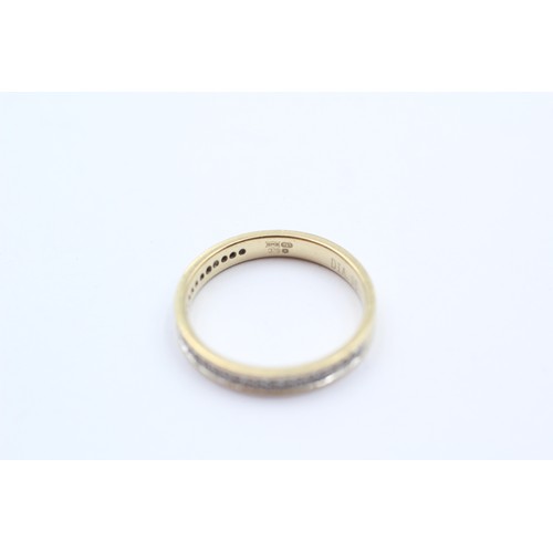 434 - 9ct Gold Diamond Half Eternity Ring (1.8g)- SIZE M