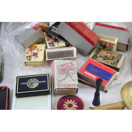 437 - Job Lot Assorted Vintage TOBACCIANA Inc Playing Cards, Matchbooks, Sobranie etc