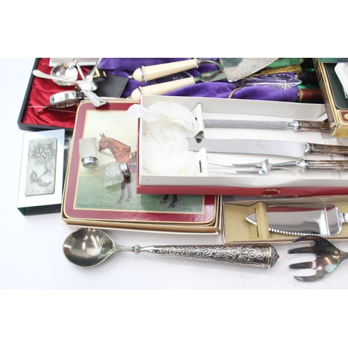 439 - Job Lot Assorted Kitchenalia Inc Boxed Cutlery, Ceramics, Goblets, Etc