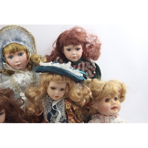 453 - Job Lot Of Assorted Porcelain DOLLS Inc The Hamilton Collection, Alberon Etc