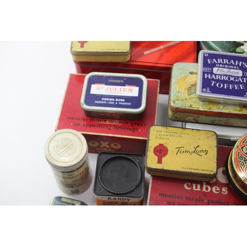 455 - 30 x Assorted Vintage ADVERTISING TINS Inc OXO, Maynards, Tea Etc