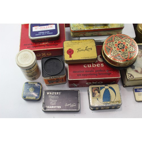 455 - 30 x Assorted Vintage ADVERTISING TINS Inc OXO, Maynards, Tea Etc