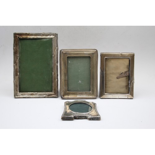 615 - 4 x Antique Hallmarked .925 STERLING SILVER Photo Frames (284g)