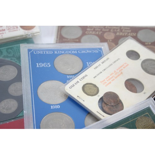 611 - COMMEMORATIVE COIN SETS 14 Crown Collection 1967 Year Type Scout Jubilee Decimal