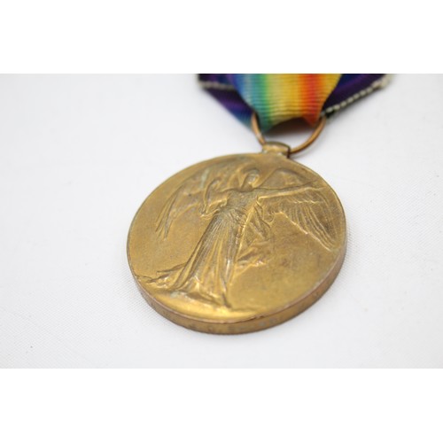 618 - WW1 Mounted Medal Pair, Victory 113180 2.AM J. G. Brown RAF, War Medal Erased