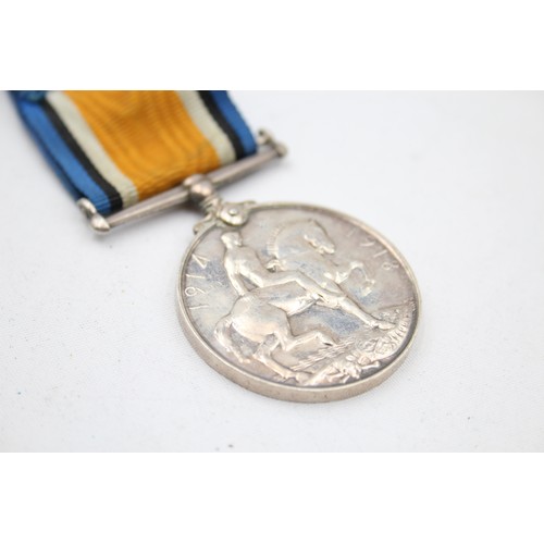 618 - WW1 Mounted Medal Pair, Victory 113180 2.AM J. G. Brown RAF, War Medal Erased