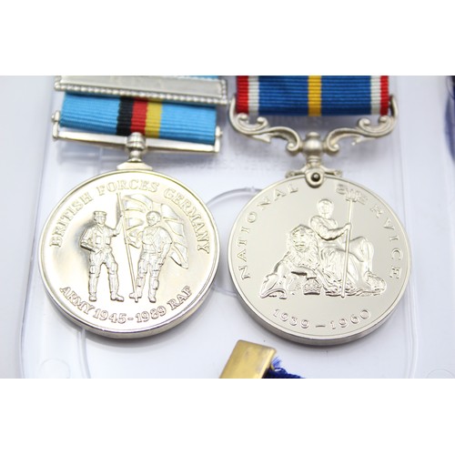 608 - 6 x Medals Inc Royal Military Police City Of Chichester March & Mounted Pair