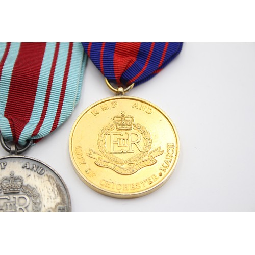 608 - 6 x Medals Inc Royal Military Police City Of Chichester March & Mounted Pair