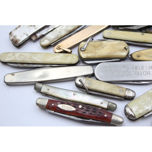 626 - 20 x Vintage Assorted Small Pocket KNIVES Inc Smokers Knives, Pen Knives Etc