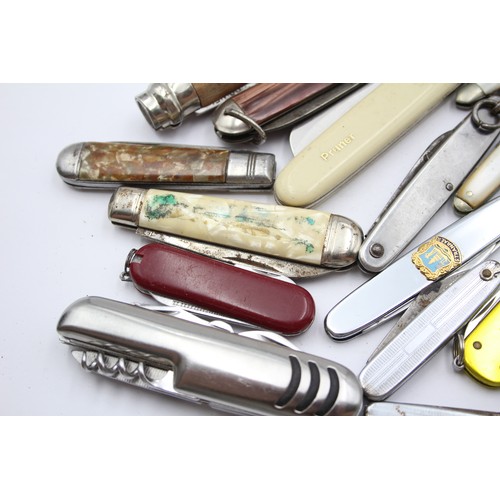 630 - 20 x Vintage Assorted Small Pocket KNIVES Inc Smokers Knives, Pen Knives Etc