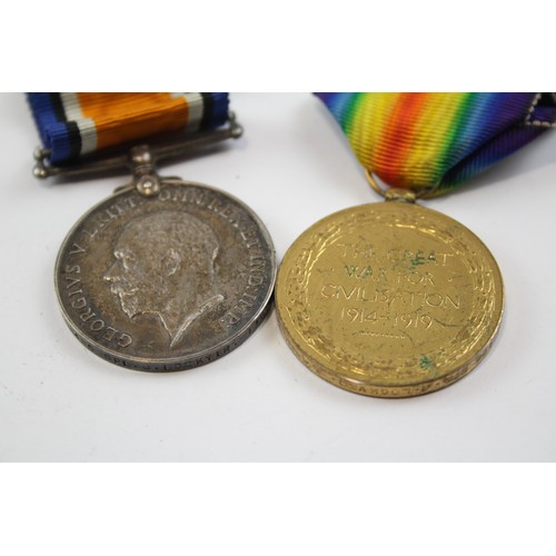 505 - WW1 Medal Pair & Original Ribbons Named 308485 Cpl J. Lockyer Liverpool Regt