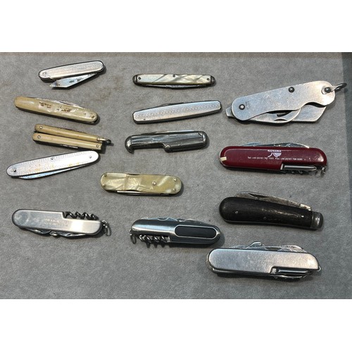 507 - 14x Vintage Assorted Small Pocket KNIVES Inc Smokers Knives, Pen Knives Etc