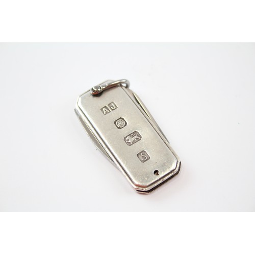200 - Vintage Hallmarked Sheffield STERLING SILVER Pen Knife Keychain 26g