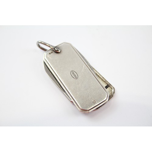 200 - Vintage Hallmarked Sheffield STERLING SILVER Pen Knife Keychain 26g