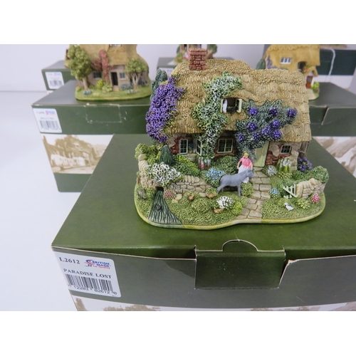 8 - 6 x BOXED LILLIPUT LANE INCLUDES THE DRAYMAN, THE COUNTRY GARAGE AND PARADISE