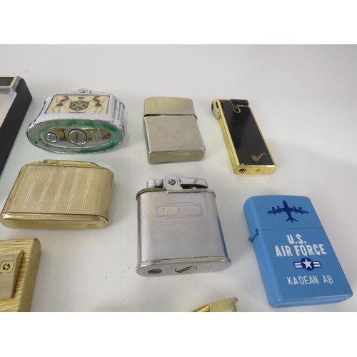 37 - 22 x ASSORTED VINTAGE LIGHTERS INCLUDES  YSL, RONSON AND BOXED COLIBRI
