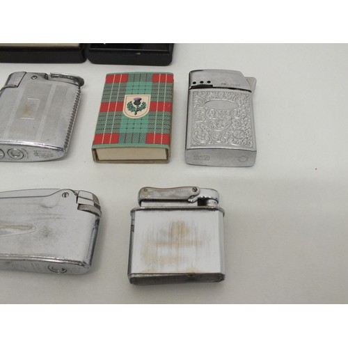 39 - 13 ASSORTED VINTAGE LIGHTERS INCLUDES BOXED CORONA MAGIC EYE