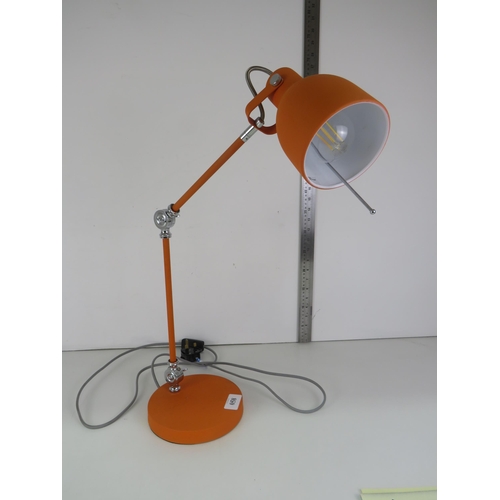 58 - ORANGE ANGLEPOISE LAMP