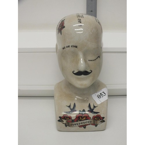 53 - CERAMIC PHRENOLOGY HEAD