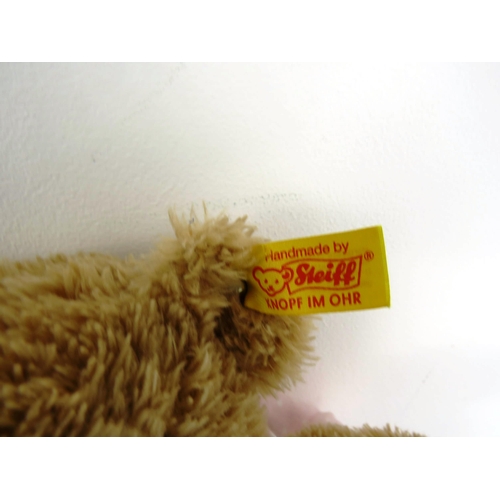 102 - STEIFF 'SLEEP WELL' PINK BABY SAFE TEDDY BEAR WITH TAG