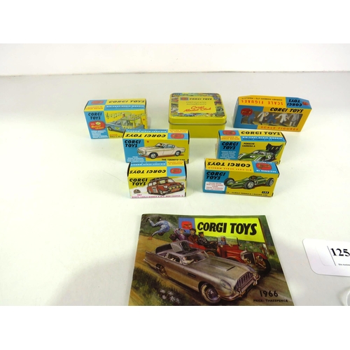 125 - CORGI TOYS TIN AND BADGE 1967 MONTE CARLO WINNER BMC, MINI COOPERS 'S', THE SAINTS CAR VOLVO P.1800,... 