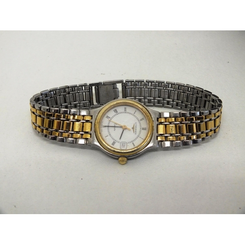 3 - 2 x LADIES WATCHES TO INCLUDE 18ct BI METAL MAURICE LE CROIX IN LEATHER BOX AND GENUINE LONGINES QUA... 